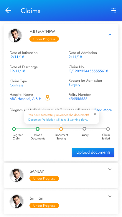 Star Health App Screen 6