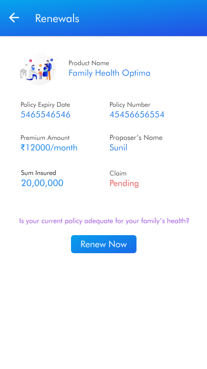 Star Health App Screen 8
