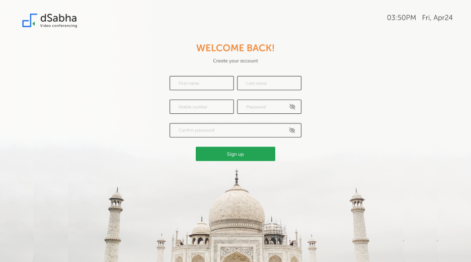 Snapshot of video conferencing tool features - a view of Bring to attention/nudge feature  in the video conferencing app